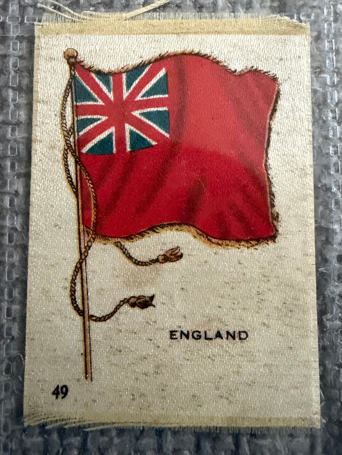 12 x Vintage Wix / B.D.V. Tobacco Silk Flag Cards — World Flags Collection c.1910s–1930s.