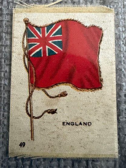12 x Vintage Wix / B.D.V. Tobacco Silk Flag Cards — World Flags Collection c.1910s–1930s.