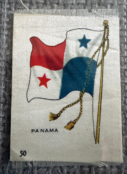 12 x Vintage Wix / B.D.V. Tobacco Silk Flag Cards — World Flags Collection c.1910s–1930s.