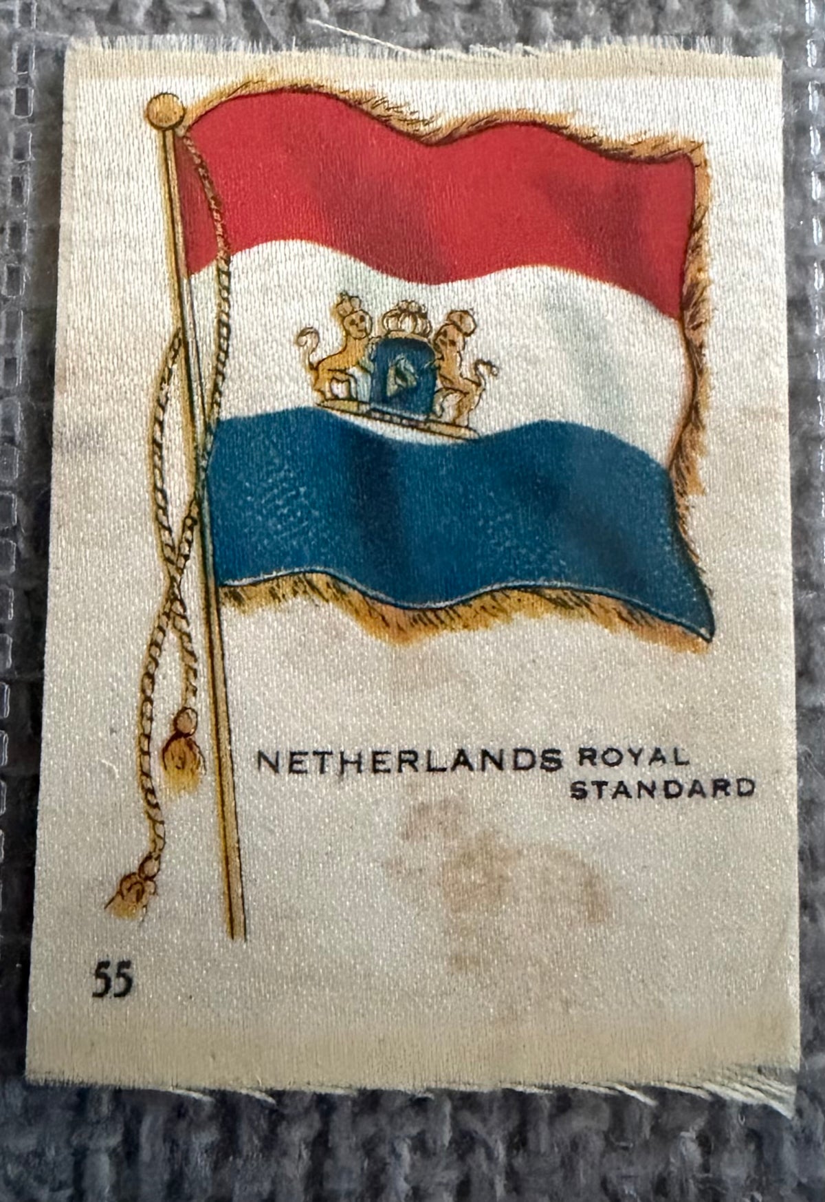 12 x Vintage Wix / B.D.V. Tobacco Silk Flag Cards — World Flags Collection c.1910s–1930s.