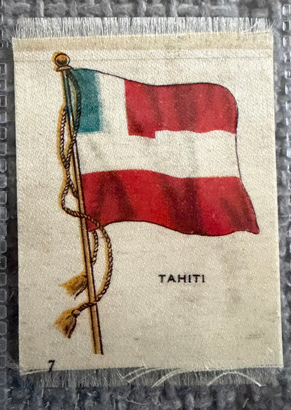 12 x Vintage Wix / B.D.V. Tobacco Silk Flag Cards — World Flags Collection c.1910s–1930s.