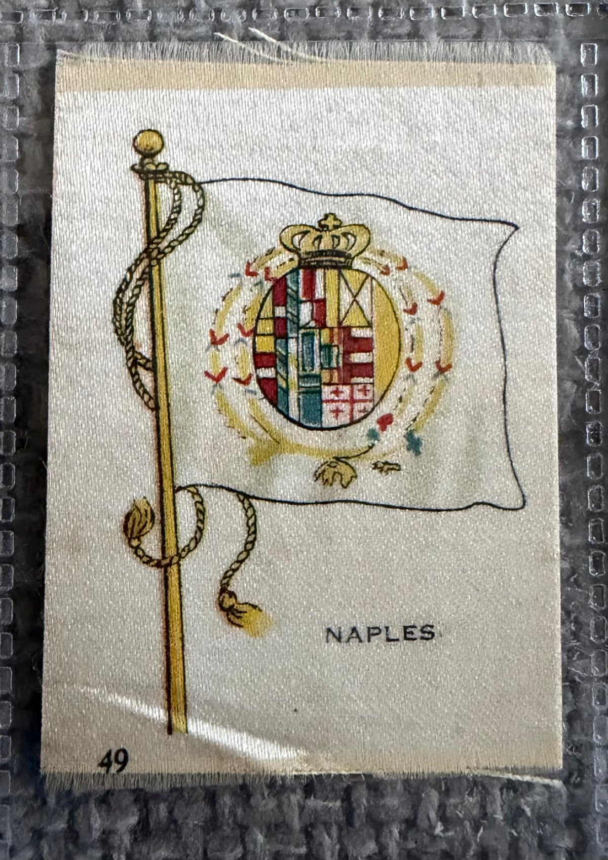 12 x Vintage Wix / B.D.V. Tobacco Silk Flag Cards — World Flags Collection c.1910s–1930s.