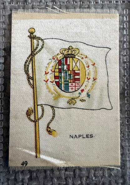 12 x Vintage Wix / B.D.V. Tobacco Silk Flag Cards — World Flags Collection c.1910s–1930s.