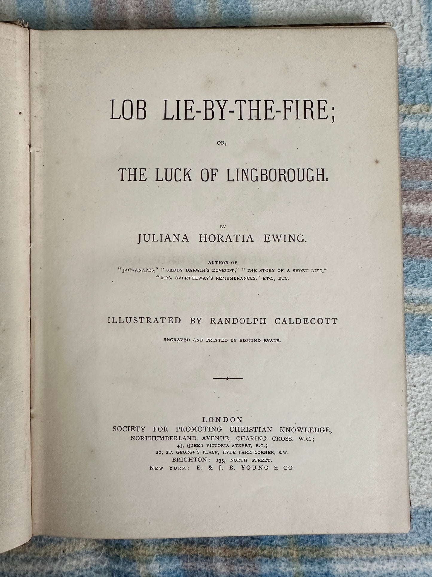 1890 Lob Lie By The Fire(Or The Luck Of Lingborough) Juliana Horatia Ewing(Randolph Caldecott illustration)SPCK publishers