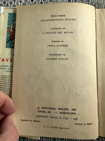 1958 Misterio En Rockingdown (Spanish Version) Enid Blyton (Gilbert Dunlop illust)  A. G. Ponsa