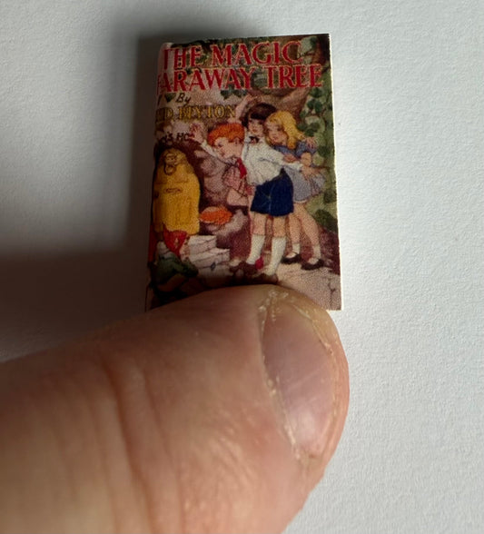 The Magic Faraway Tree 1:12 scale 2x3 detachable dust jacket opening book. Not full books, not suitable for children