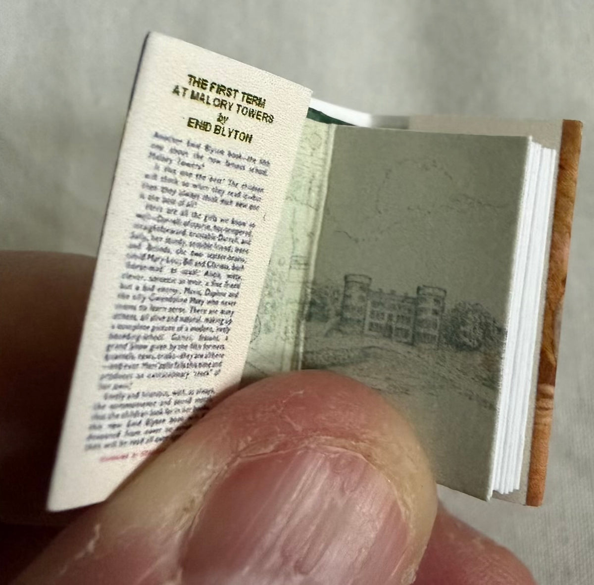 First Term At Malory Towers miniature 1:12 scale 2x3 removable dust jacket