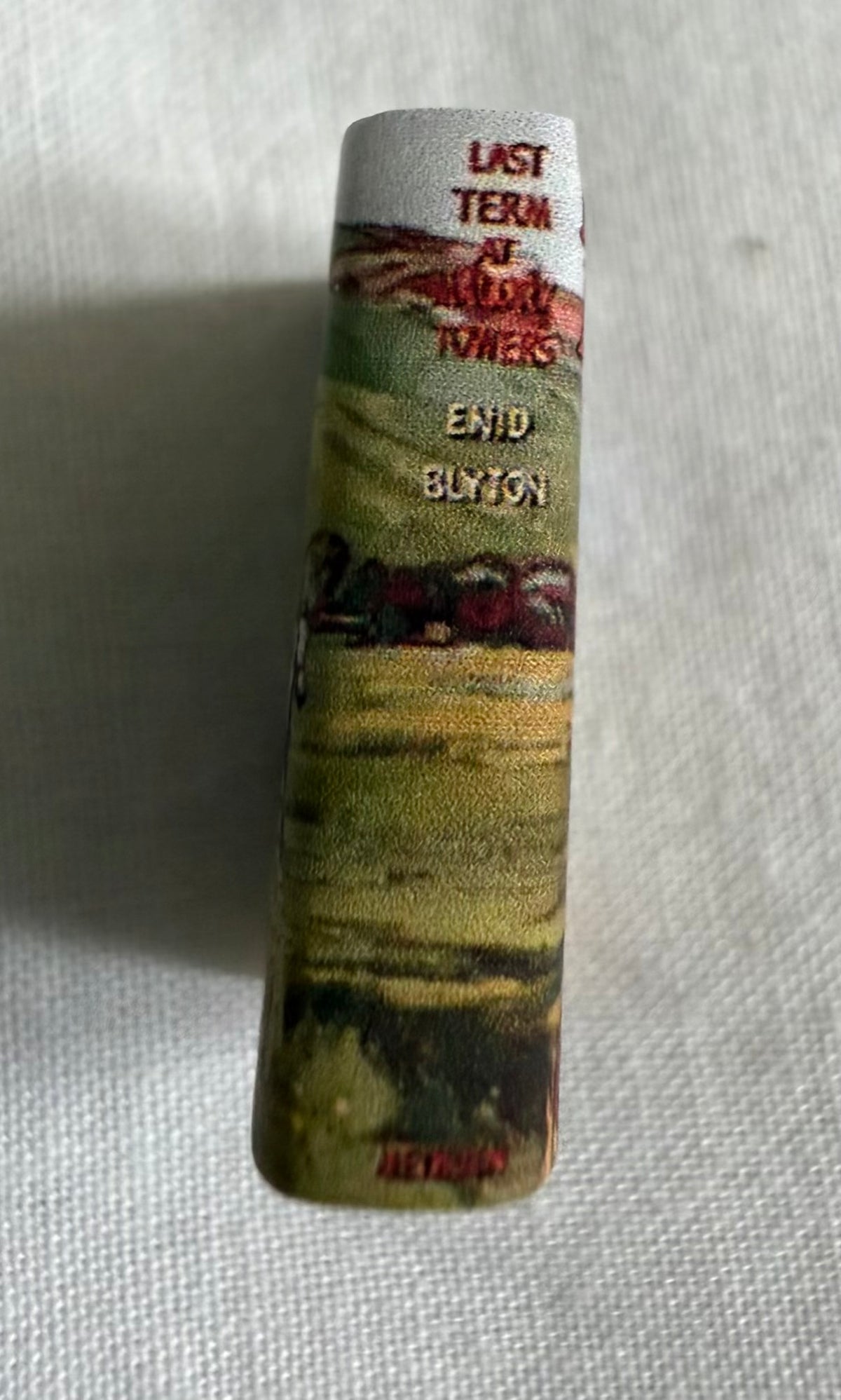 Last Term At Malory Towers miniature 1:12 scale 2x3 opening book text & graphics