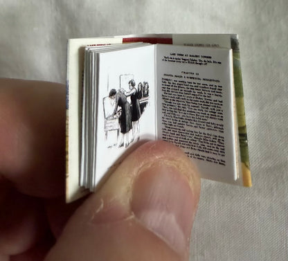 Last Term At Malory Towers miniature 1:12 scale 2x3 opening book text & graphics