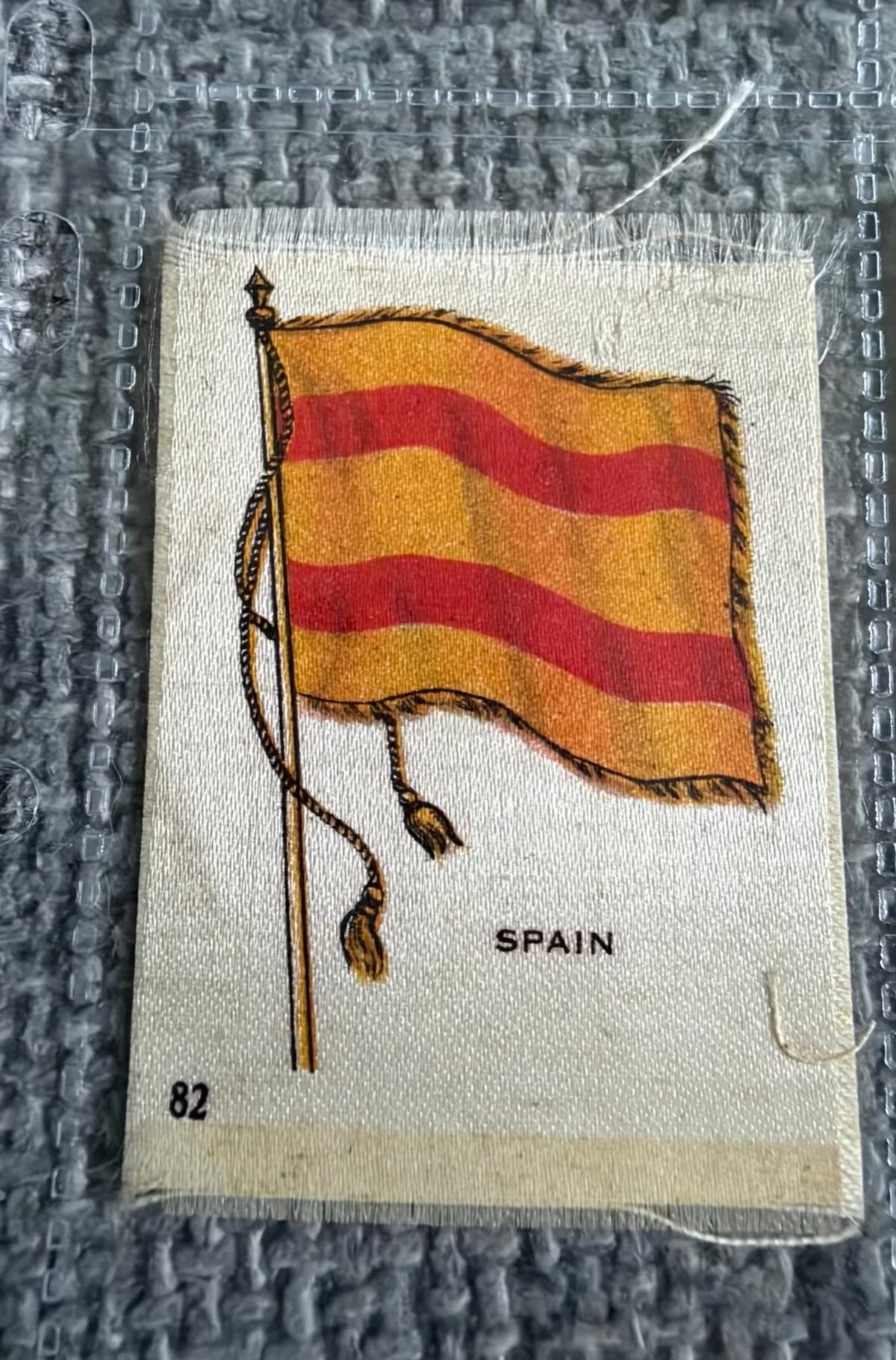SOLD / B.D.V. Silk Flag Card Bundle — 9 Early 20th Century World Flags — China, Italy, USA, New Zealand & More