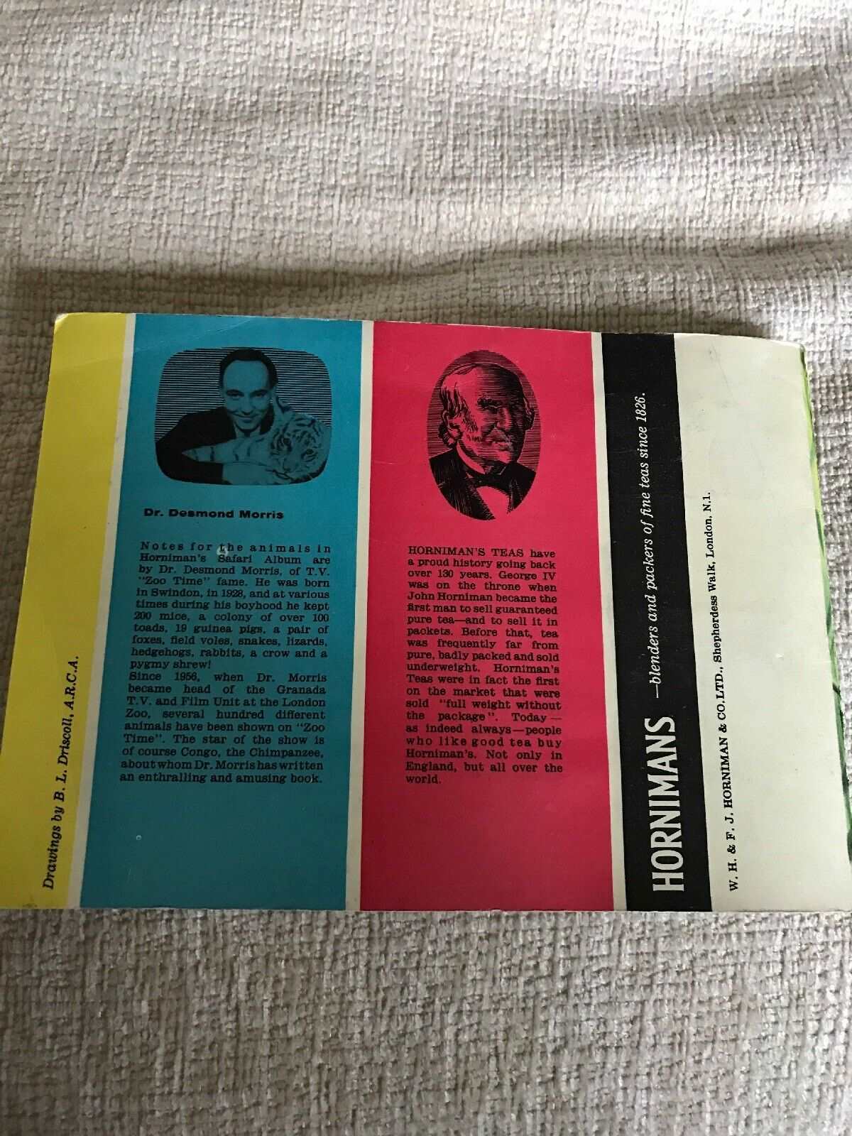 *Rare* 1960’s Hornimans Tea Cards On Safari(illust B.L. Driscoll) Desmond Morris Honeyburn Books (UK)