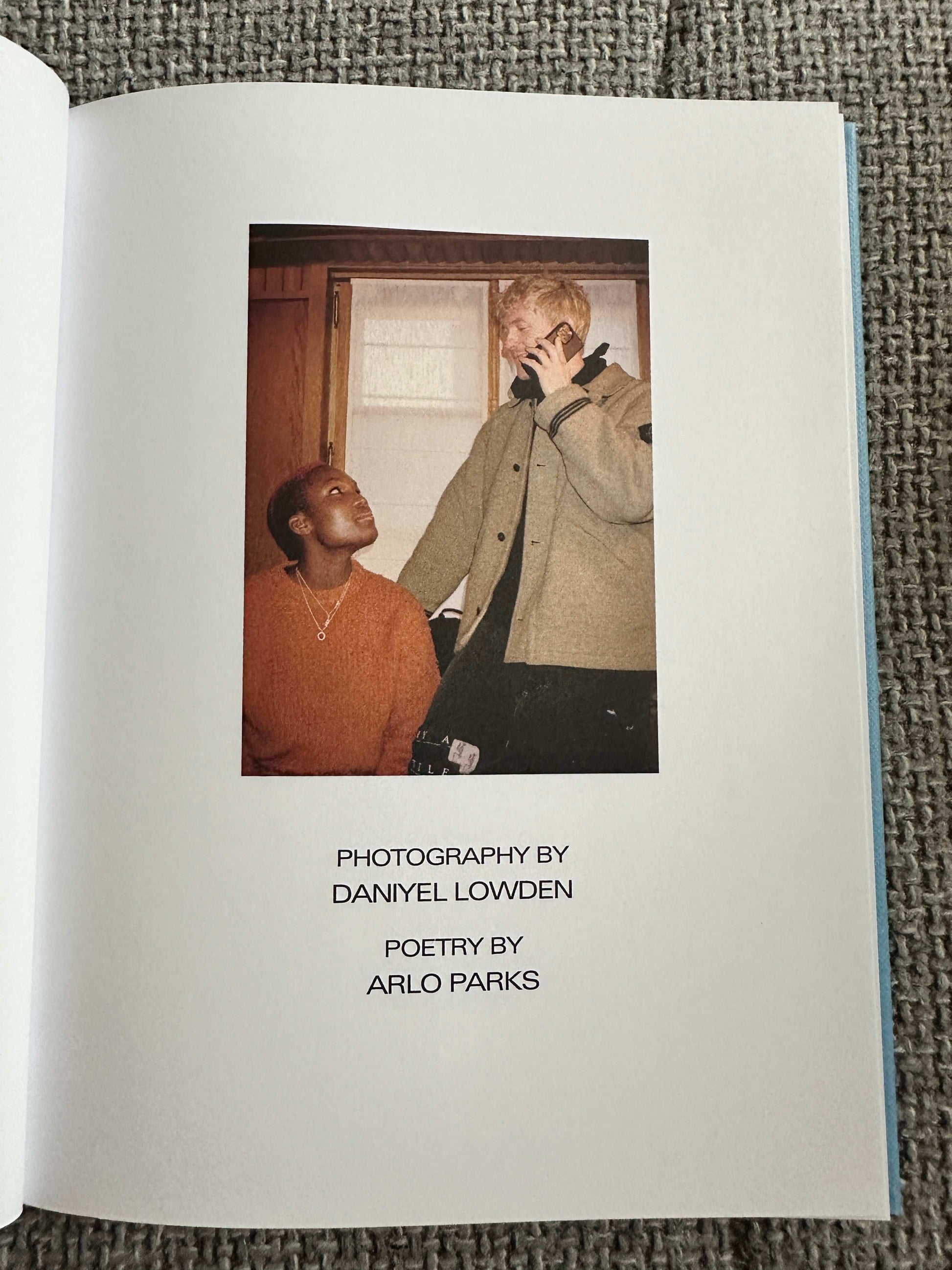 The Magic Border signed poetry book featuring photography by Daniyel Lowden and poetry by Arlo Parks