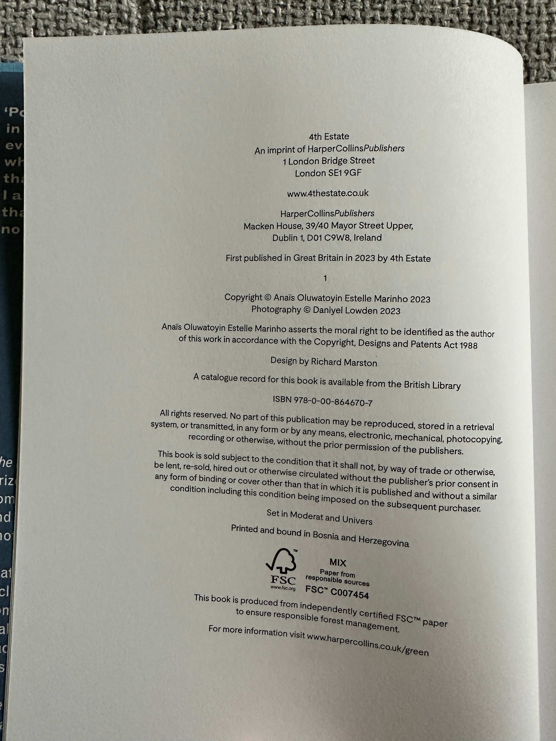 The Magic Border signed poetry book by Anis Olawoyin Etele Marinho with beautiful cover design and author details