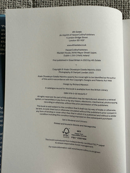The Magic Border signed poetry book by Anis Olawoyin Etele Marinho with beautiful cover design and author details
