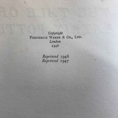 1947 Beatrix Potter Biography: The Tale Of Beatrix Potter by Margaret Lane (Frederick Warne & Co Ltd) - Honeyburn Books (UK)