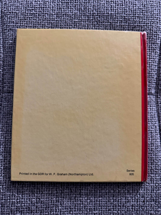 Back cover of Corrie Scherewitz rare kids book featuring a simple design and publisher details