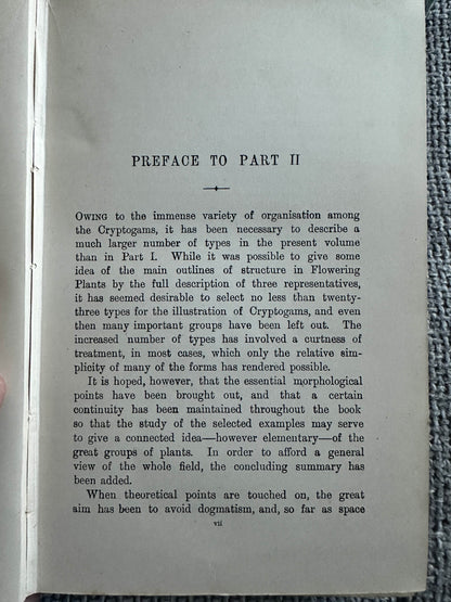 1909 and 1912 structural botany collectible book with detailed preface and illustrations