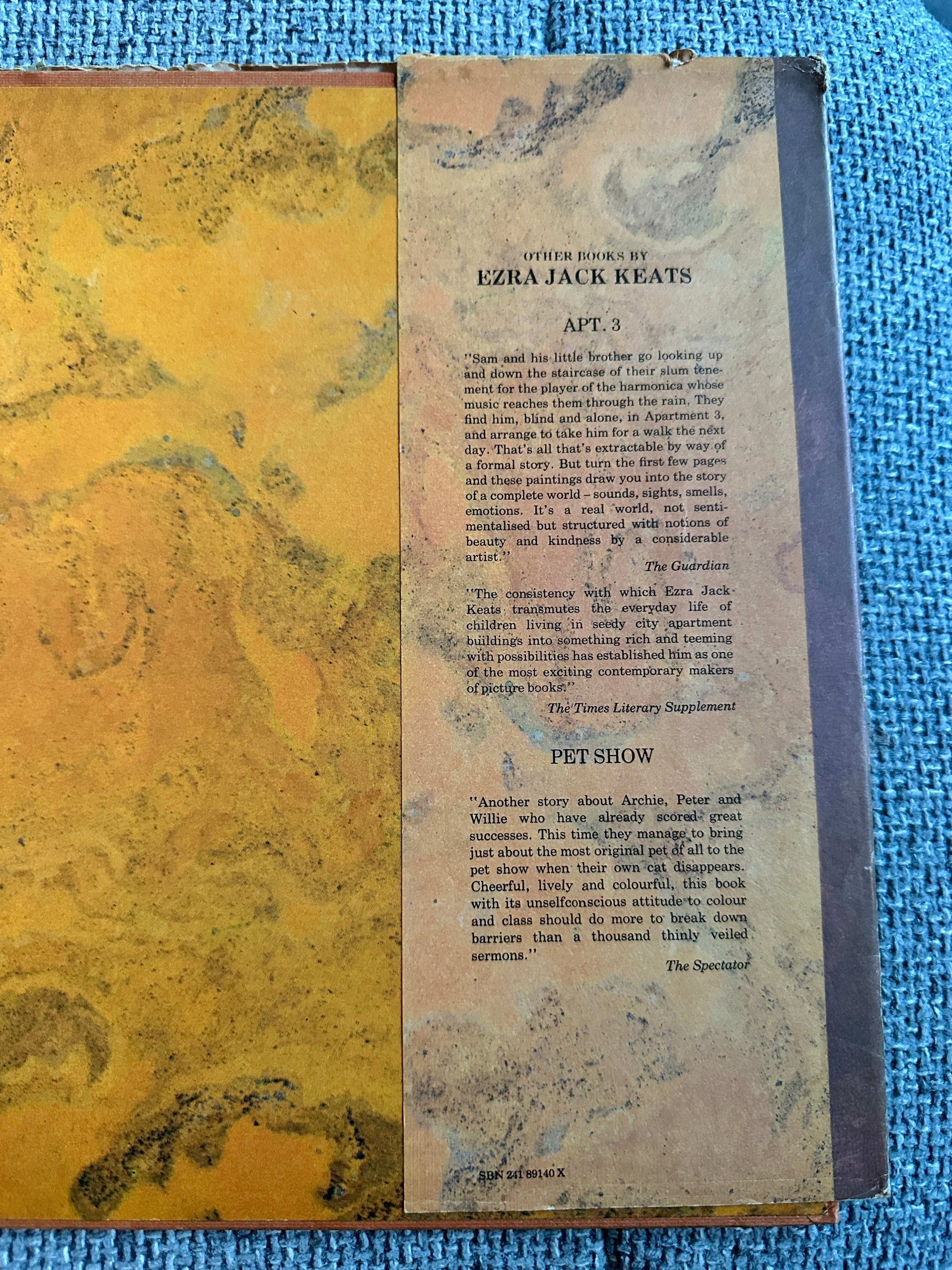 Dreams Ezra Jack Keats first edition book cover with descriptive summary and text on the back