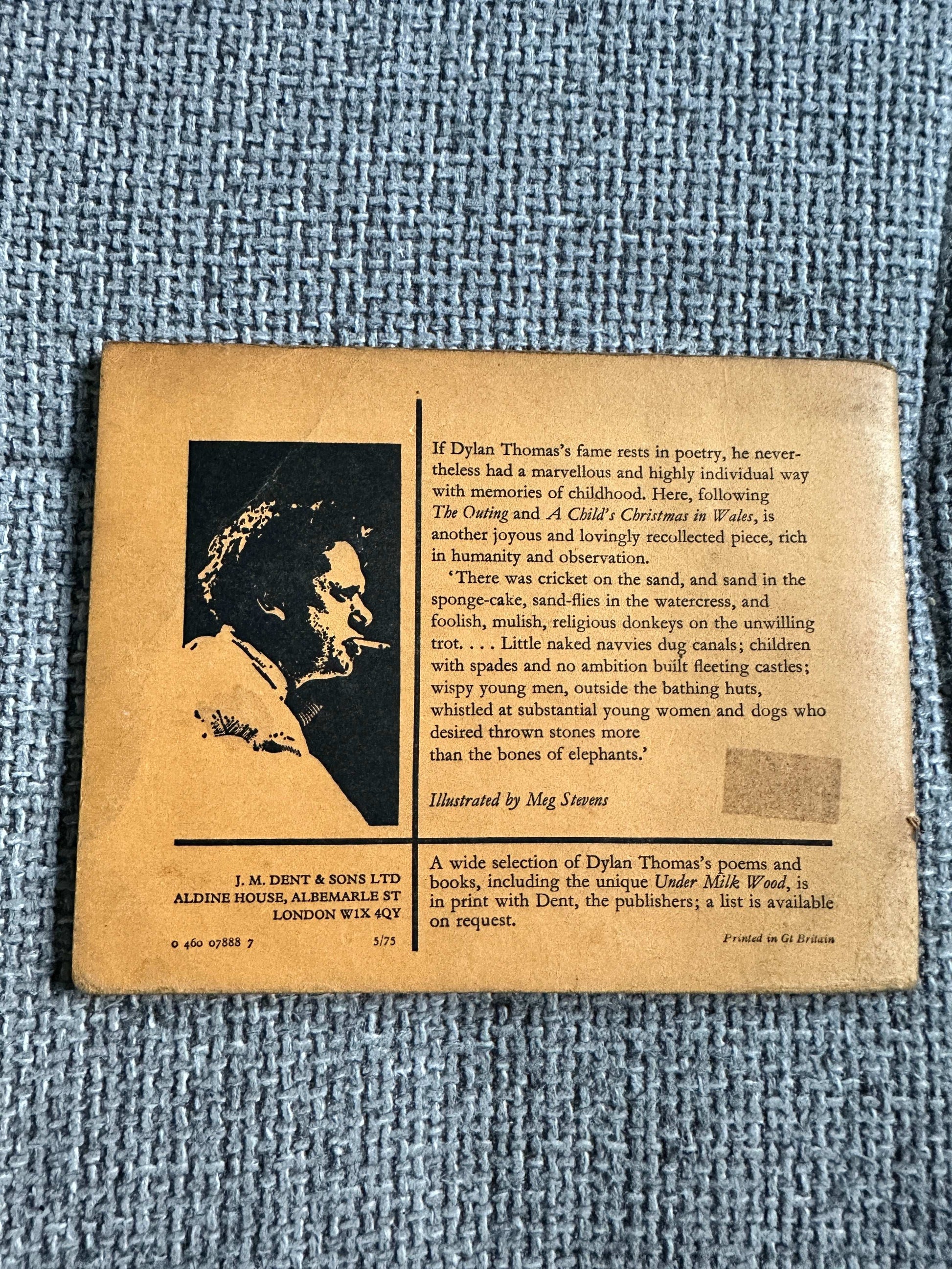 Holiday Memory Dylan Thomas first edition book cover featuring an illustration and author details