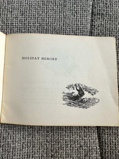 Inside page of Holiday Memory Dylan Thomas first edition featuring an illustration