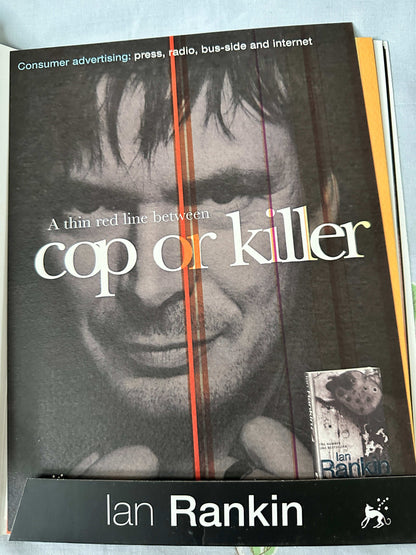Rare Ian Rankin novels for collectors featuring a striking cover design with a close-up image of Ian Rankin
