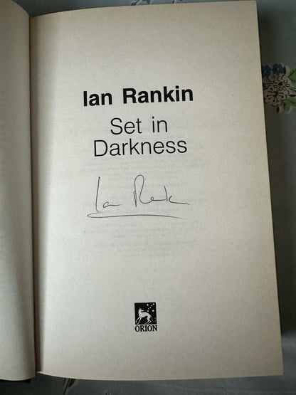 Rare Ian Rankin novels for collectors featuring a signed copy of Set in Darkness