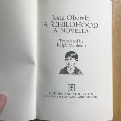 1983*1.* Jona Oberski A Childhood (Hodder und Stoughton)