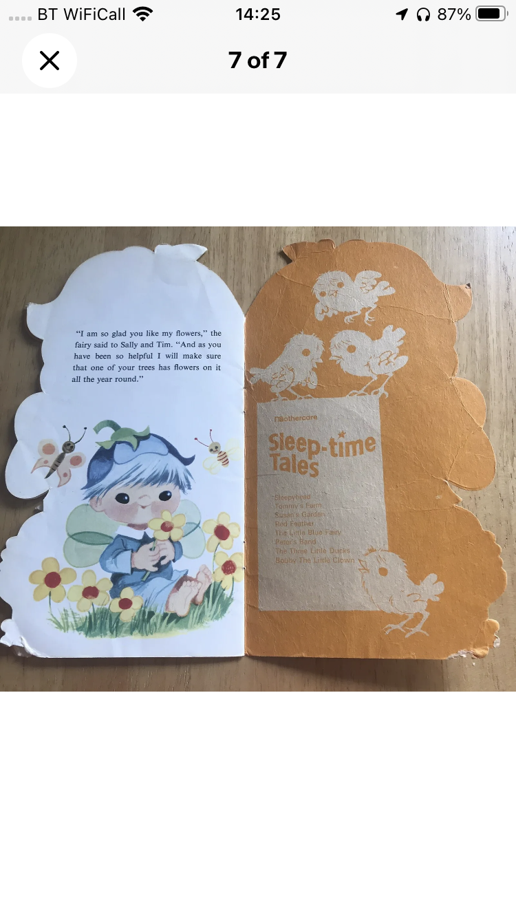 1970 Die kleine blaue Fee (Sleepy-Time Tales) Rosa Vela illustriert (Mothercare) Royle