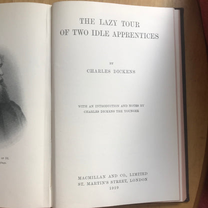 1929 Reprinted Pieces Etc by Charles Dickens(MacMillan Publisher)
