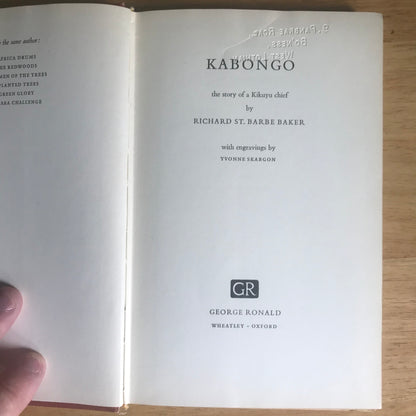 1955 Kabongo - Richard St.Barbe Barker(George Ronald Pub)