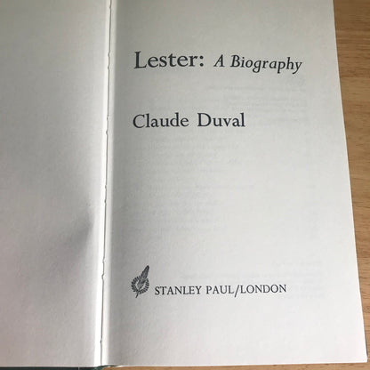 1972*1.* Lester A Biography – Claude Duval (Stanley Paul)