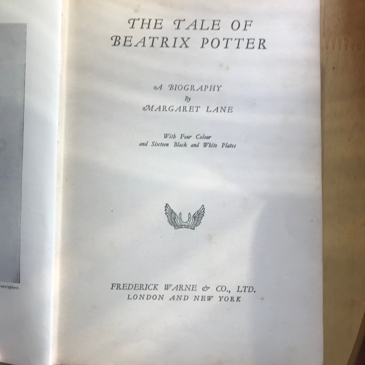1947 The Tale Of Beatrix Potter A Biography - Margaret Lane (Frederick Warne &amp; Co Ltd)