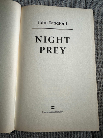 First edition of Night Prey John Sandford featuring the title page with publisher details