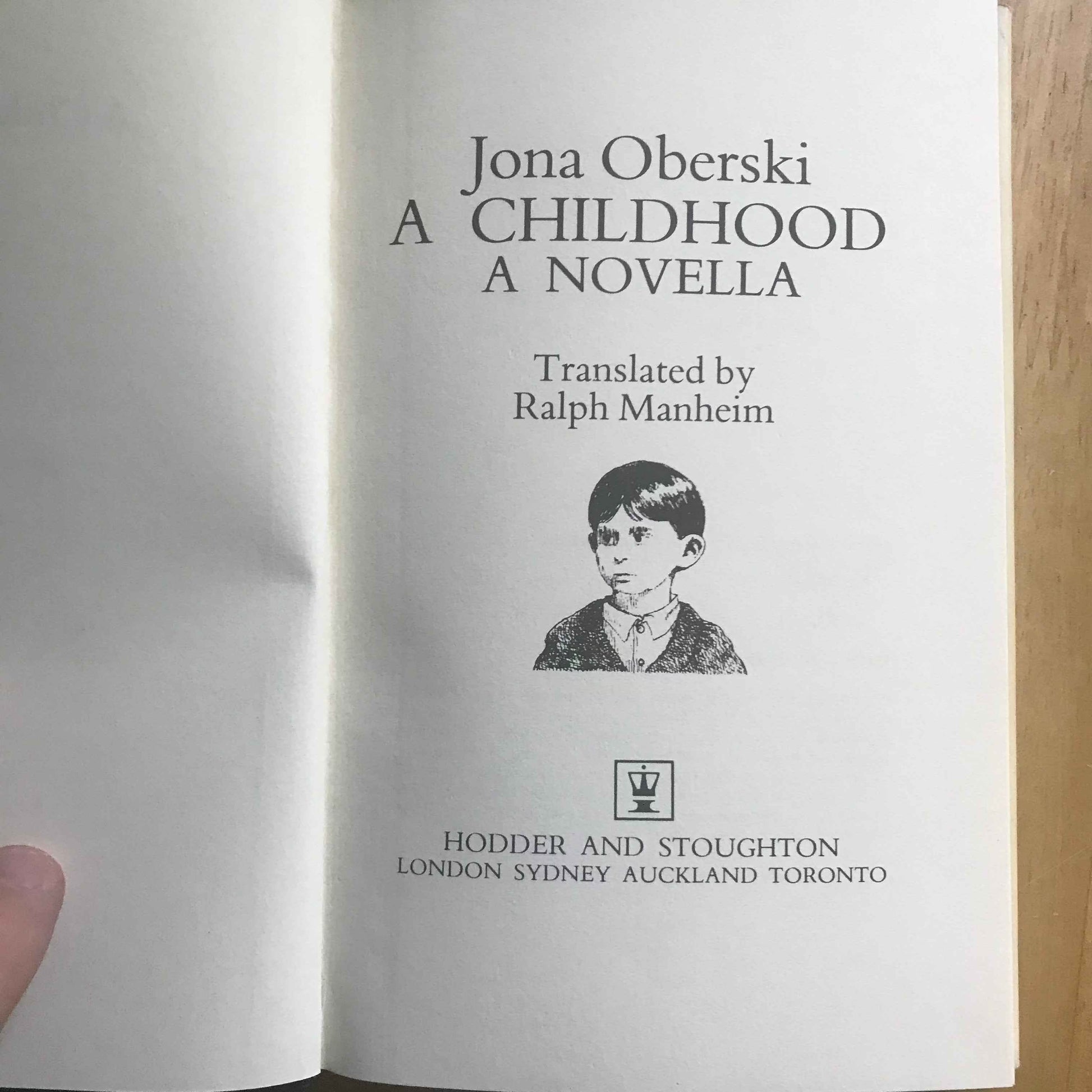 1983 Jona Oberski A Childhood - Hodder and Stoughton Edition - Honeyburn Books (UK)