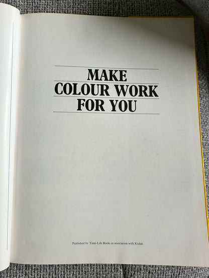 Open page of Kodak creative photography book with the title Make Colour Work For You displayed prominently