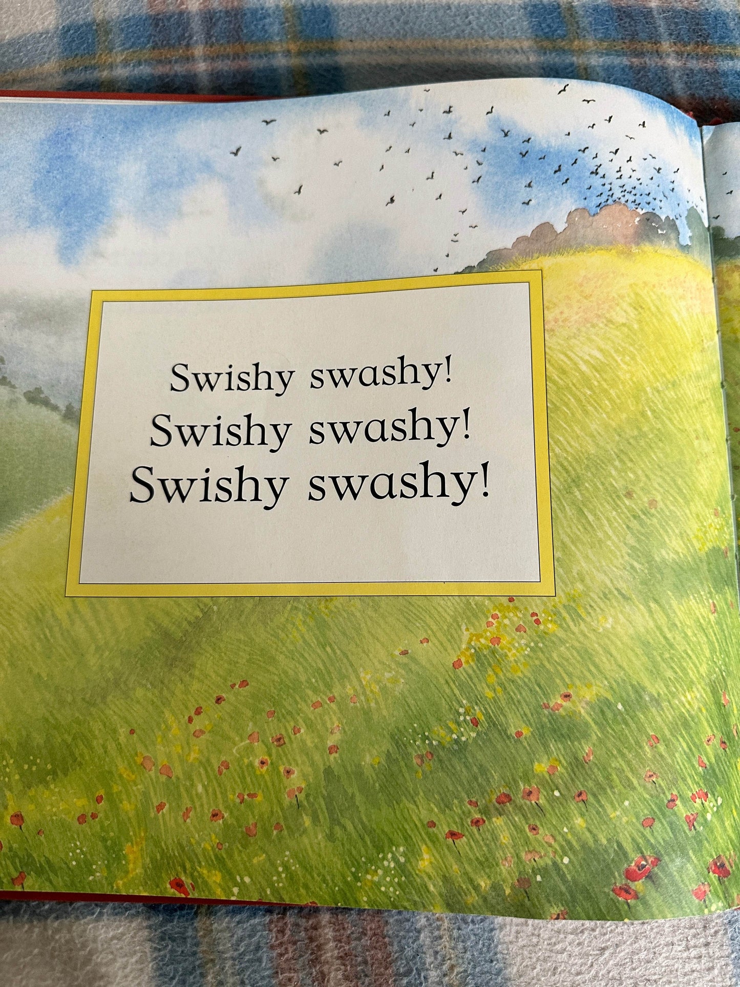 Interior page from a Michael Rosen Helen Oxenbury rare book featuring colorful illustrations and text