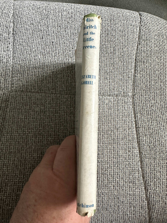 Side view of Miss Fairitch and the Little Greenes first edition by Elizabeth Gordon with worn cover