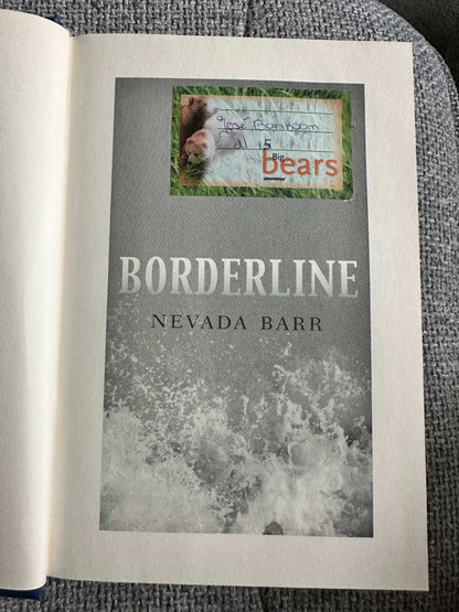 First edition of Borderline by Nevada Barr featuring a textured cover design