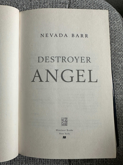 Title page of Destroyer Angel Nevada Barr first edition book with publisher details