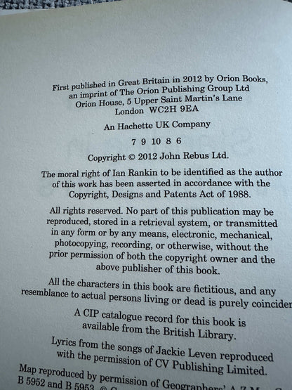 First edition collectible Rebus novels UK with copyright details and publisher information
