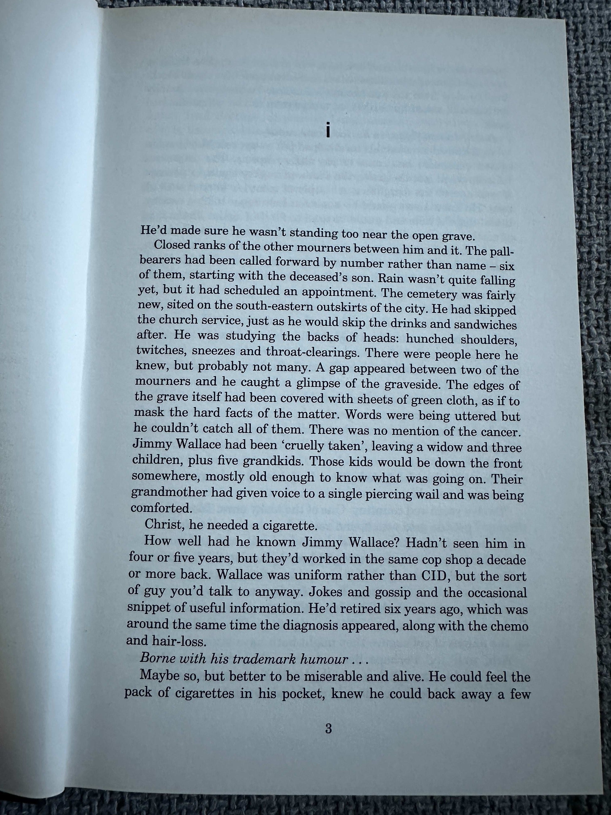 Page from a collectible Rebus novels UK, showcasing intriguing crime detective narrative