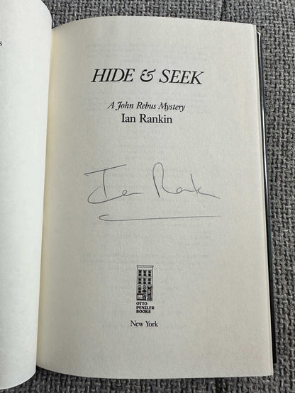 Signed Ian Rankin first edition of Hide & Seek, a John Rebus mystery novel