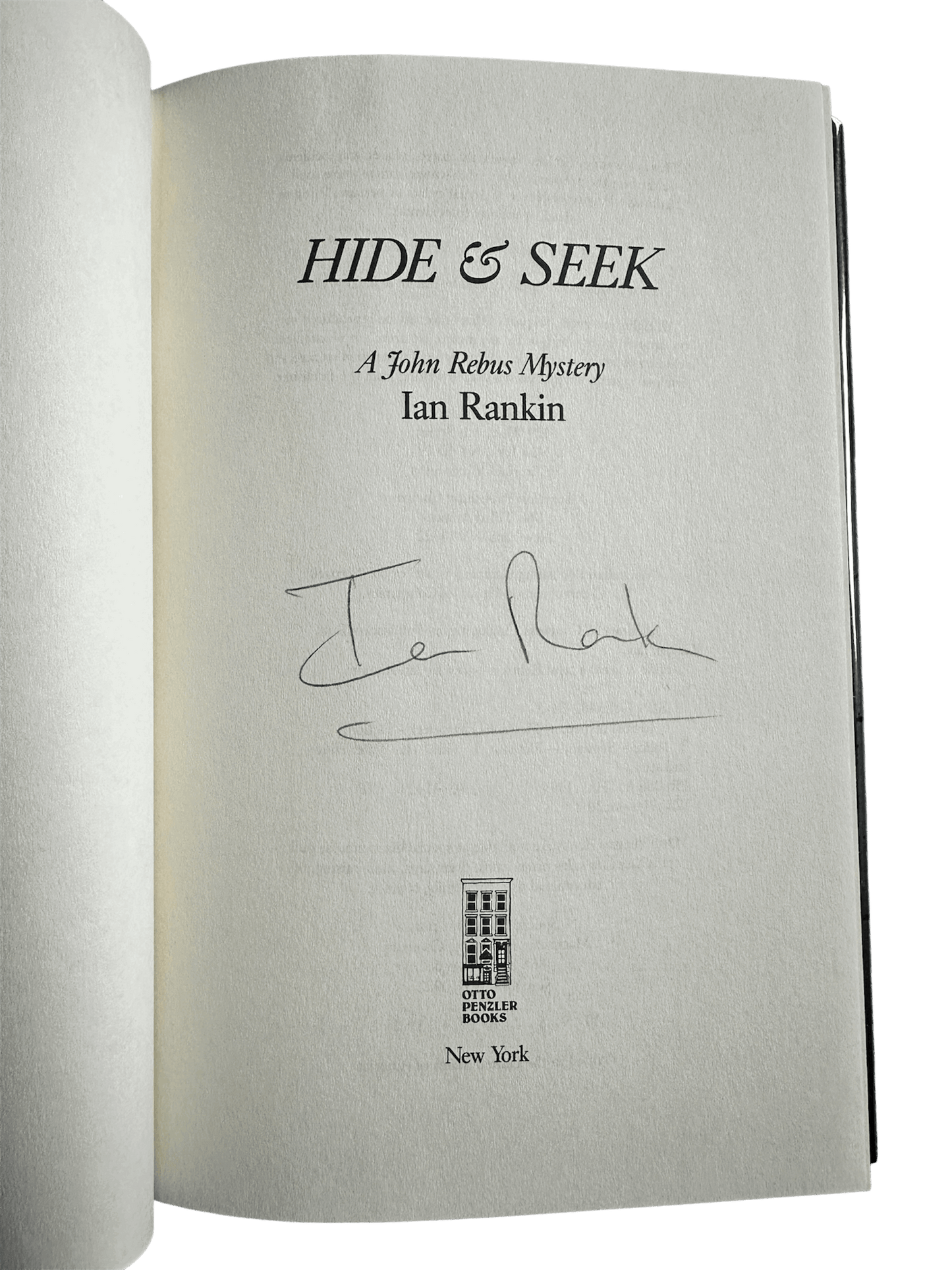 Signed Ian Rankin first edition of Hide & Seek, a John Rebus Mystery by Ian Rankin
