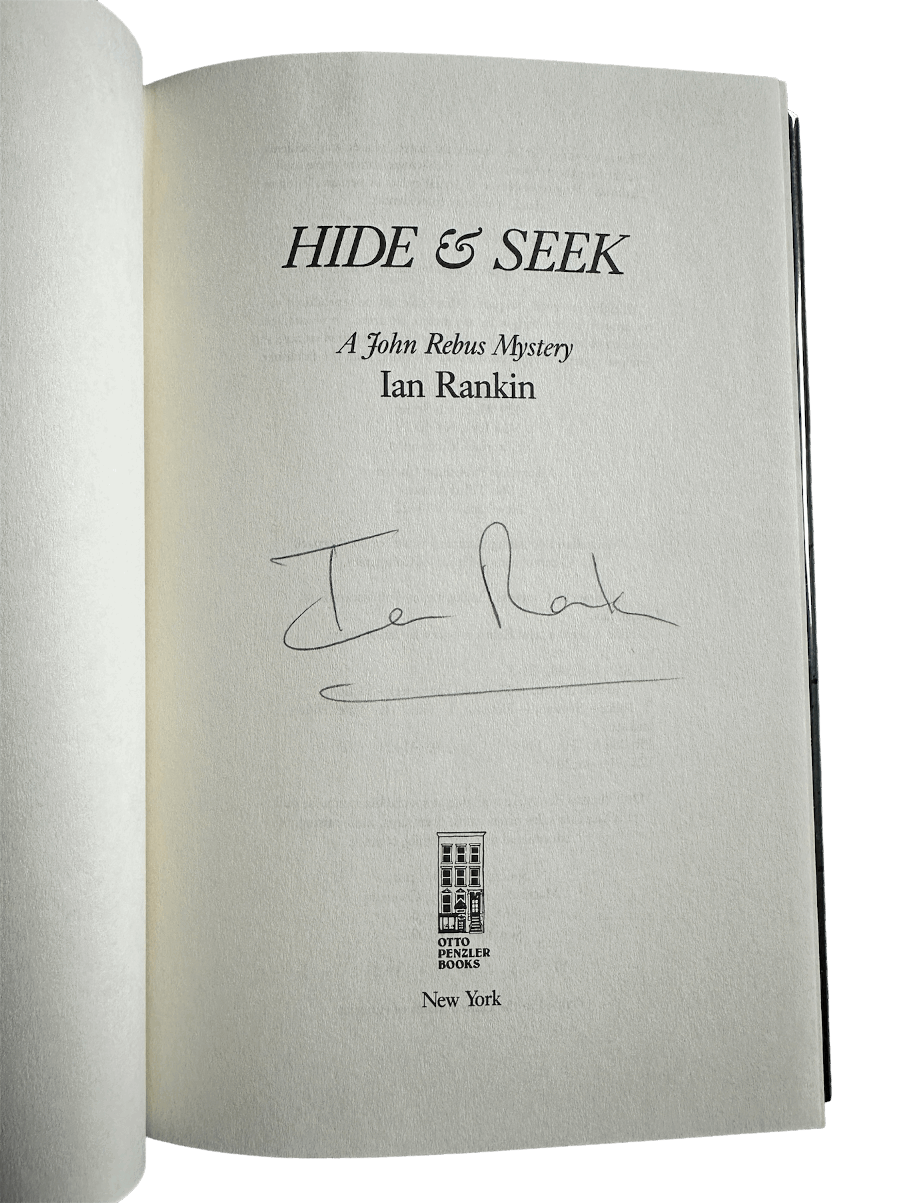 Signed Ian Rankin first edition of Hide & Seek, a John Rebus Mystery by Ian Rankin