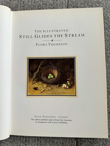 The Illustrated Still Glides The Stream Flora Thompson with a beautiful nest illustration on the title page