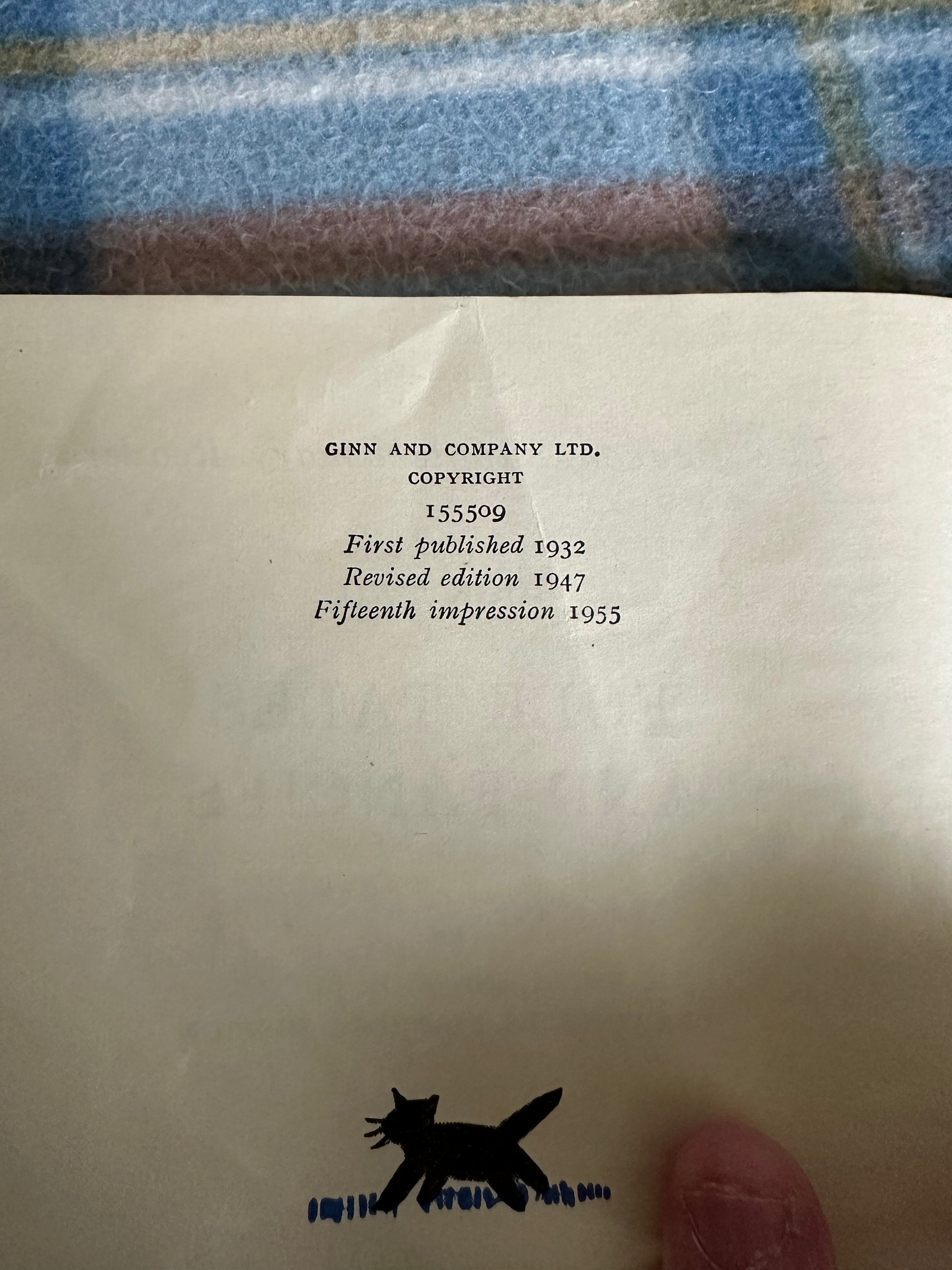 The Beacon Library Folk Tales and Fancies book copyright page with publishing details