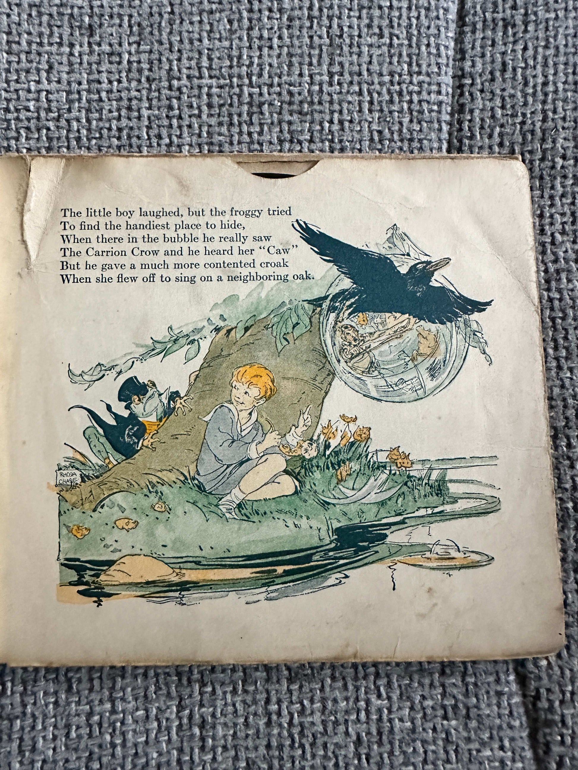 The Funny Froggy Bubble Book first edition featuring a boy and froggy on a lily pad illustration