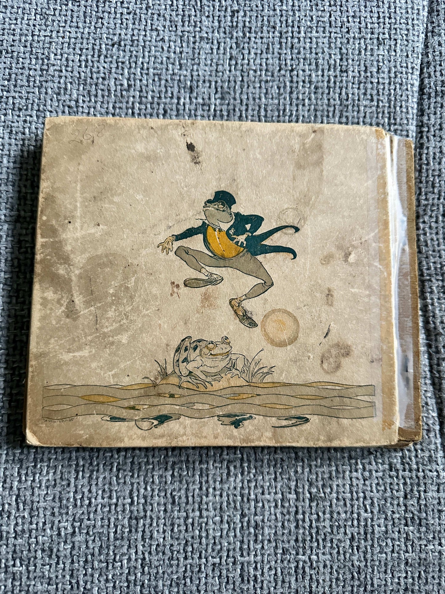 The Funny Froggy Bubble Book first edition with illustrated cover featuring a jumping frog and pond scene