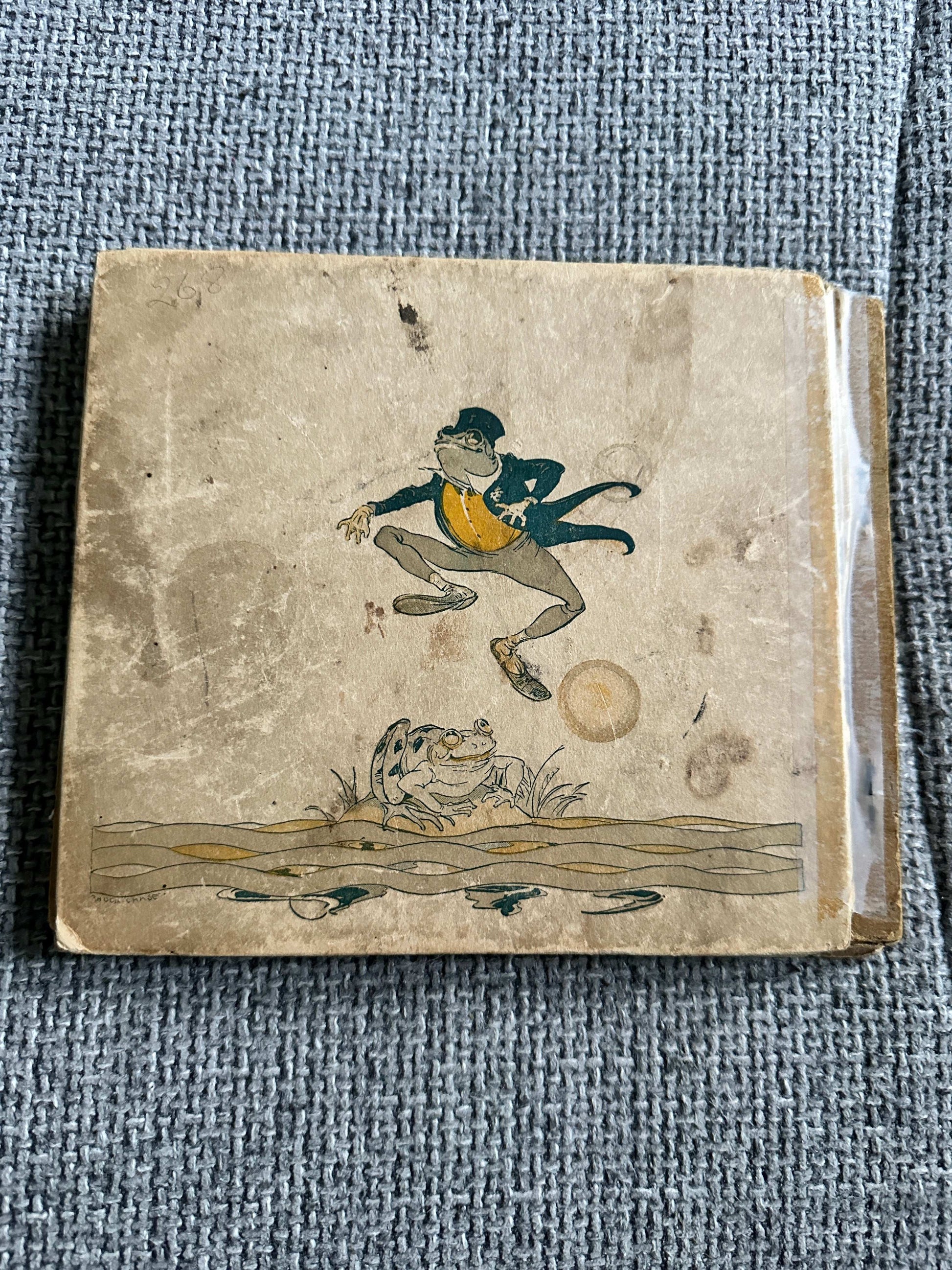 The Funny Froggy Bubble Book first edition with illustrated cover featuring a jumping frog and pond scene