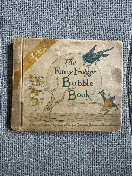 The Funny Froggy Bubble Book first edition with colorful illustrations and vintage charm